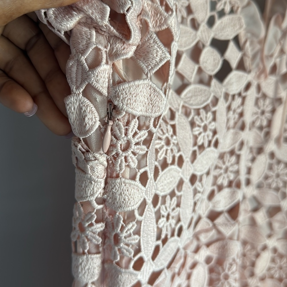 Sandro Paris Manureva Pink Lace Dress 6 - Picture 9 of 15